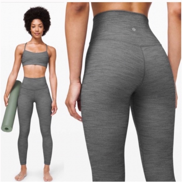 lululemon athletica Pants - Lululemon Align Pant II 25" Mini Heathered Herringbone size 2